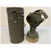 Image 1 : WWII GERMAN GAS MASK AND FILTER WITH CANISTER LUFTSCHUTZ