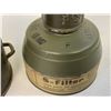 Image 2 : WWII GERMAN GAS MASK AND FILTER WITH CANISTER LUFTSCHUTZ