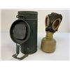 Image 1 : WWII GERMAN AFRIKA KORPS GAS MASK AND FILTER WITH CANISTER