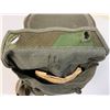 Image 11 : WWII GERMAN GAS MASK AND FILTER WITH CANISTER AND GAS CAPE BAG STRAPPED