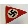 Image 2 : WWII GERMANY THIRD REICH TRIANGULAR PENNANT WITH INK STAMP