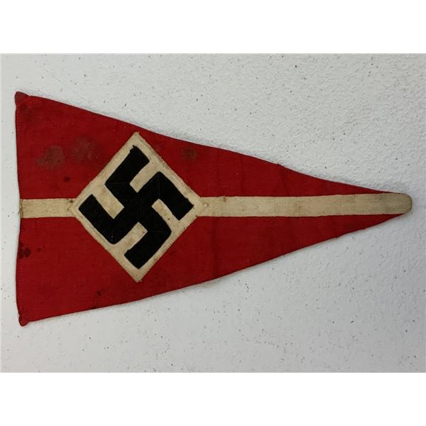 WWII GERMANY THIRD REICH HJ HITLER YOUTH TRIANGULAR PENNANT
