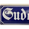 Image 2 : WWII GERMAN CITY BLUE PORCELAIN STREET SIGN