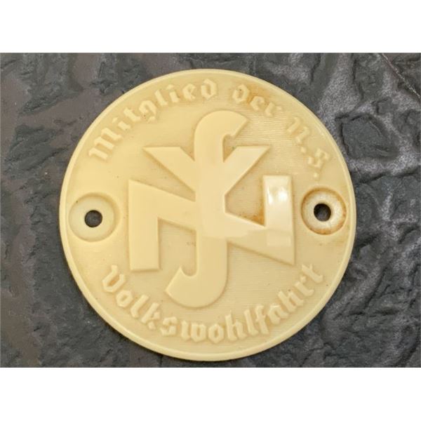 NAZI GERMAN NSV National (Socialist People's Welfare) MEMBER DOOR PLAQUE