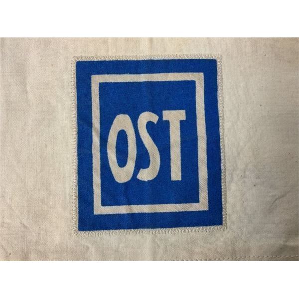 RARE WWII GERMAN OST EASTERN WORKERS ARMBAND 1945 DATED