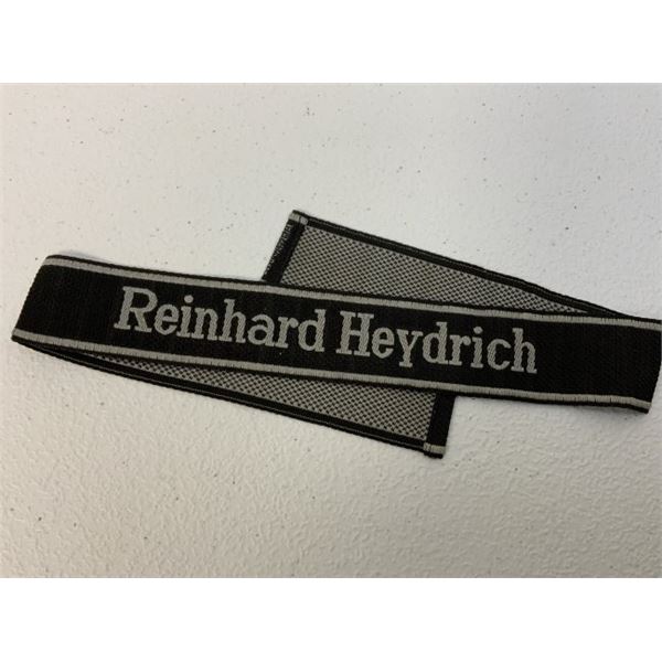 WWII GERMAN WAFFEN SS "REINHARD HEYDRICH" CUFFTITLE
