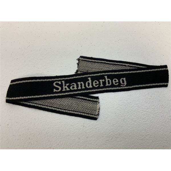 WWII GERMAN WAFFEN SS "Skanderbeg" CUFFTITLE
