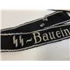 Image 2 : WWII GERMAN WAFFEN SS "SS BAUEINSATZ-OST" CUFFTITLE - VERY RARE