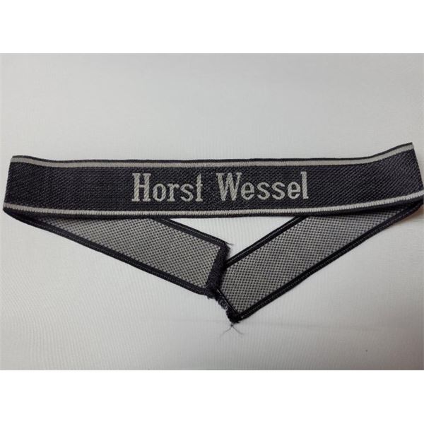 WWII GERMAN WAFFEN SS "HORST WESSEL" OFFICER/NCO CUFFTITLE