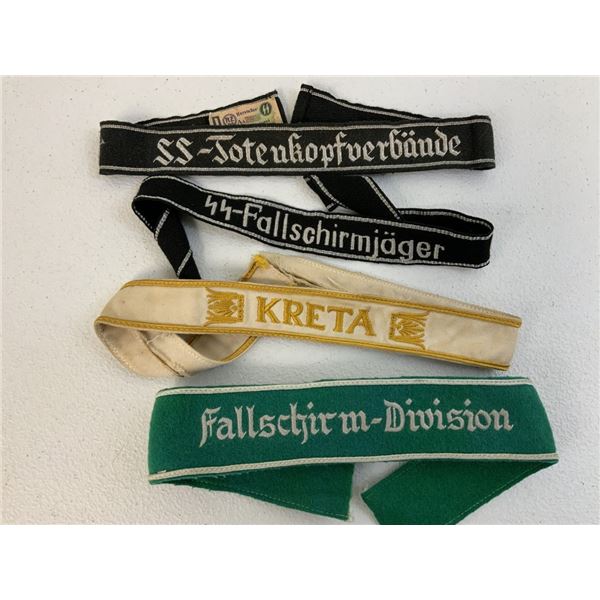 GERMANY THIRD REICH LOT OF REENACTMENT INSIGNIA CUFF TITLES