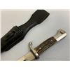 Image 2 : WWII GERMAN SHORT DRESS ARMY BAYONET WITH STAG GRIPS BY ROBERT KLAAS SOLINGEN
