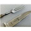 Image 10 : VINTAGE GERMAN HUNTING KNIFE AND FORK BY ANTON WINGEN IN LEATHER SHEET