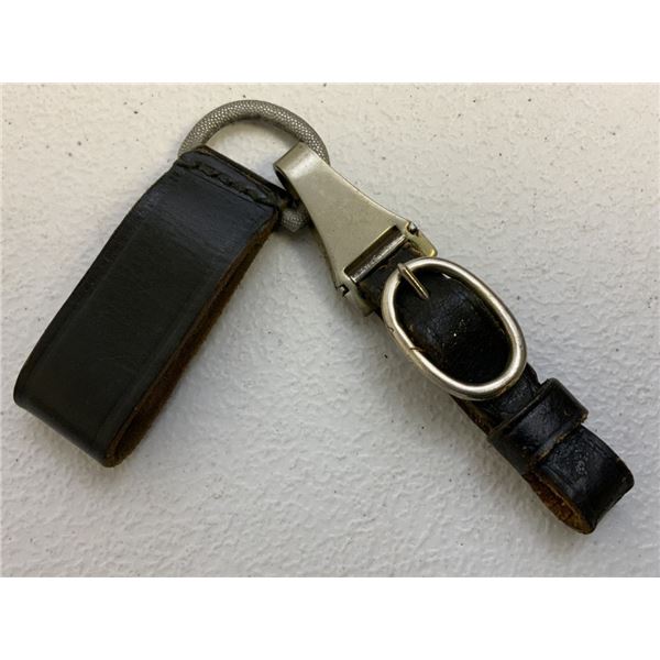 WWII GERMAN SS BLACK LEATHER DAGGER HANGER