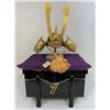 Image 1 : JAPAN VINTAGE JAPANESE SAMURAI DISPLAY DOLL KABUTO HELMET WITH TRUNK