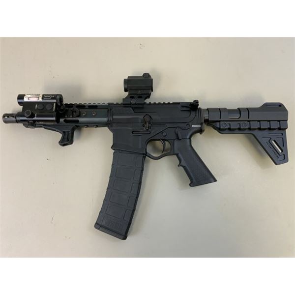 AMERICAN TACTICAL AR15 5.56 SEMI AUTO PISTOL WITH FLASHLIGHT AND LASER