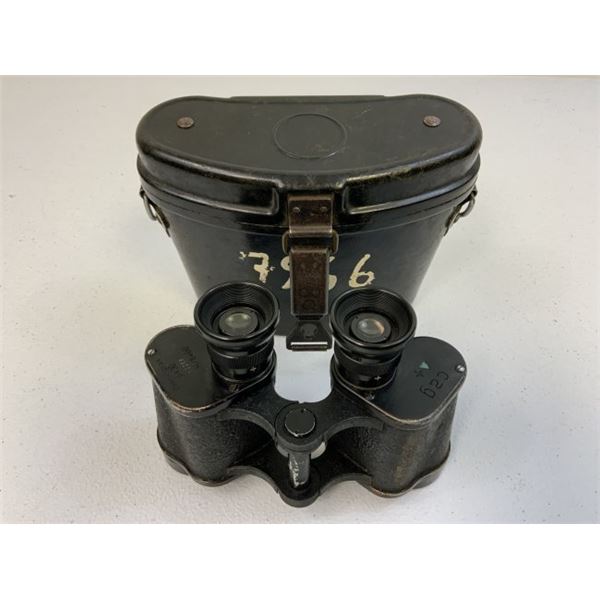WWII GERMAN DIENSTGLAS SWAROVSKI cag 6X30 BINOCULARS WITH BAKELITE CASE