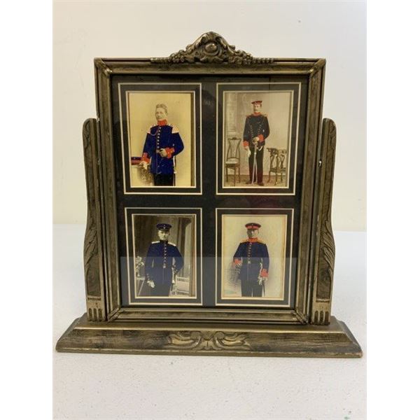 ANTIQUE IMPERIAL GERMAN MILITARY SERVICE MEMORIAL FRAMED PICTURE
