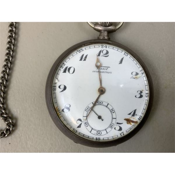 SOVIET RUSSIA 1946 MGB AWARD WATCH SWISS SILVER TISSOT WAR TROPHY