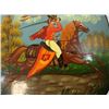 Image 2 : RUSSIAN LACQUER BOX PALEKH SIGNED BY ARTIST 1812 HUSSAR ON HORSE