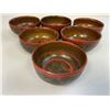 Image 4 : GROUP OF VINTAGE RUSSIAN KHOKHLOMA WOODEN BOWLS