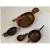 Image 6 : GROUP OF VINTAGE RUSSIAN KHOKHLOMA WOODEN SERVING BOWLS