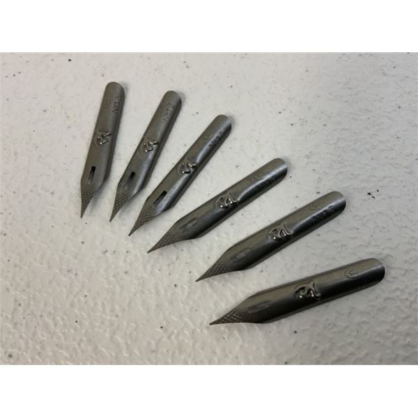 USSR LOT OF 6 DIP PEN NIBS 1950s MADE IN USSR