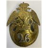 Image 1 : IMPERIAL RUSSIAN CRIMEAN WAR ERA BRASS EAGLE 26th ARMY INF REG. HELMET FRONT PLATE