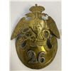 Image 6 : IMPERIAL RUSSIAN CRIMEAN WAR ERA BRASS EAGLE 26th ARMY INF REG. HELMET FRONT PLATE