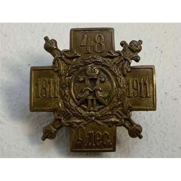 IMPERIAL RUSSIA ODESSA 48th INFANTRY REGIMENT BADGE