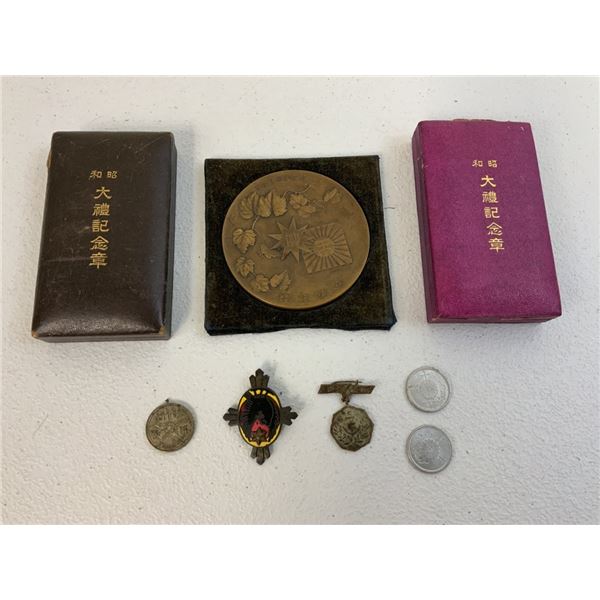 IMPERIAL JAPAN  LOT OF JAPANESE MEDALS WWII AND EARLIER