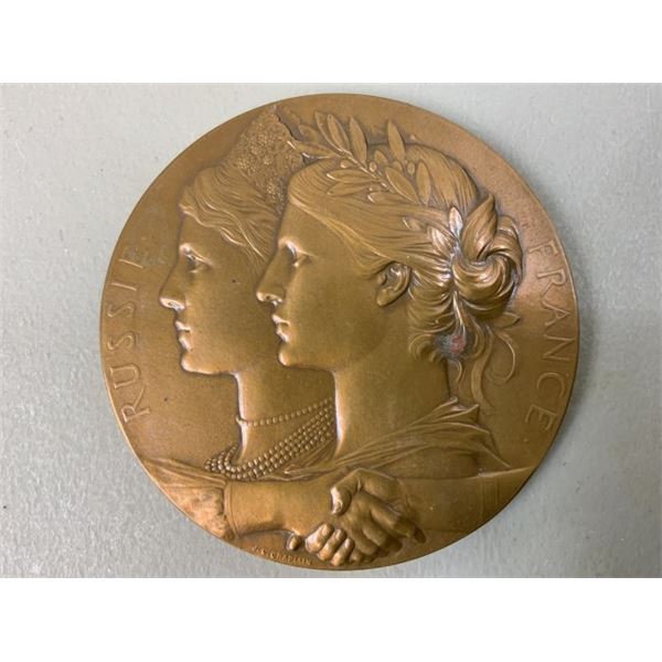 LARGE FRENCH MEDAL VISIT OF RUSSIAN FLEET TO TOULON 1893