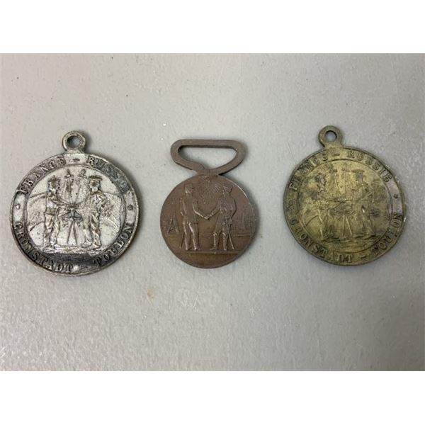 FRENCH MEDALS TOULON VISIT OF RUSSIAN FLEET 1893 SET 3