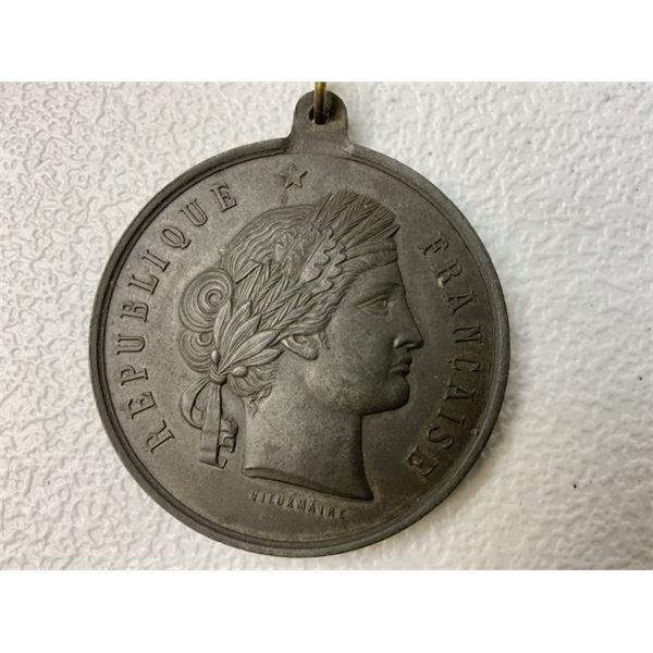 FRANCE ANTIQUE FRENCH REPUBLIC 1886 MILITARY SCHOOL MEDAL NUMBERED