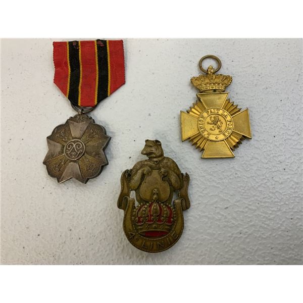 ANTIQUE BELGIUM LOT OF MEDALS