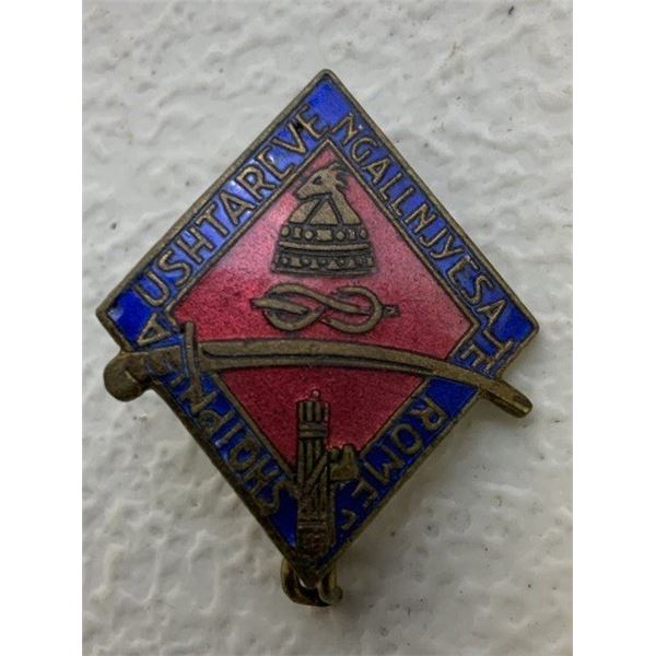 ITALY ITALIAN ALBANIAN CAMPAINE VETERANS ENAMEL BADGE