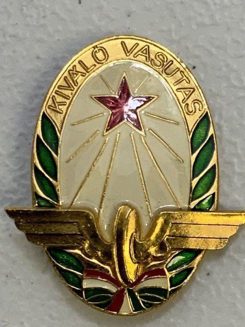 HUNGARY RAILWAY EXCELLENT SERVICE BADGE