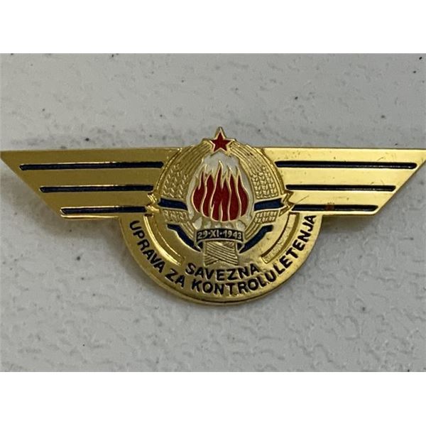 YUGOSLAVIA FEDERAL AIR TRAFFIC CONTROLLER BADGE