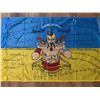Image 2 : UKRAINIAN MILITARY WAR MORALE FLAG SIGNED WITH PATRIOTIC WAR SLOGANS