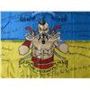 Image 3 : UKRAINIAN MILITARY WAR MORALE FLAG SIGNED WITH PATRIOTIC WAR SLOGANS