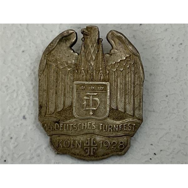 GERMANY 1928 CITY OF COLOGNE FESTIVAL BADGE