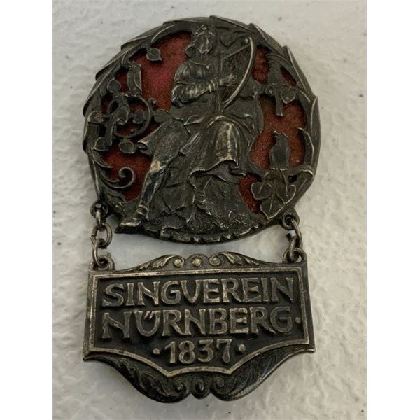 ANTIQUE IMPERIAL GERMAN STATES MUSICAL MEDAL NURNBERG