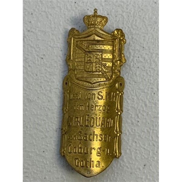 ANTIQUE IMPERIAL GERMAN FLAG POLE PLAQUE