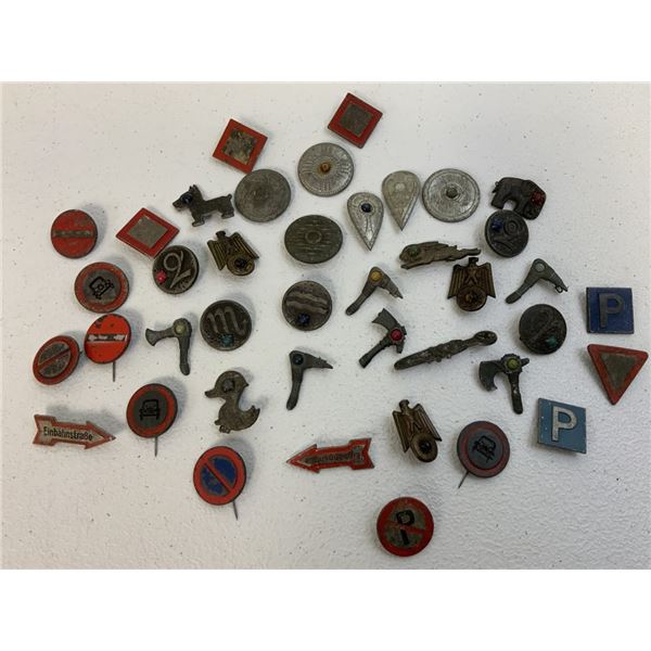 GERMANY THIRD REICH LARGE LOT OF PINS AND TINNIES