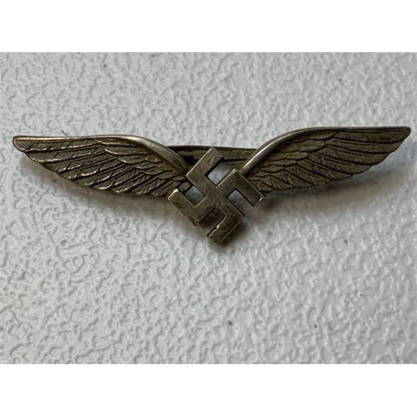 WWII NAZI GERMANY LUFTHANSA CIVILIAN AIRCRAFT PILOT - RADIO OPERATOR BADGE