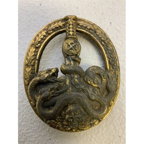 WWII GERMAN ANTI PARTISAN BADGE IN GOLD