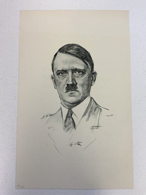 NAZI GERMAN ADOLF HITLER ARTWORK OFFICIAL PRINT NAZI GERMAN ADOLF HITLER ARTWORK OFFICIAL PRINT