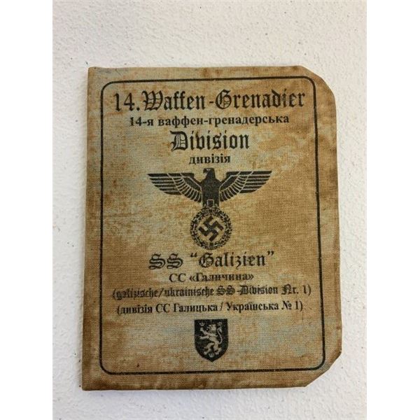 WWII GERMAN UKRAINIAN SS GALICIEN ID BOOK FOR REENACTOR