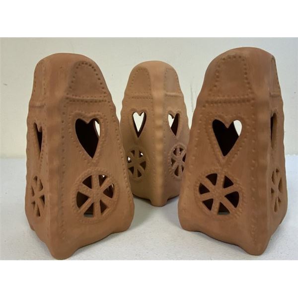 THIRD REICH GERMAN PORCELAIN ALLACH SS-JULLEUCHTER YULE CANDLE HOLDER LOT OF 3