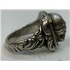 Image 3 : WWII GERMAN SILVER SCULL SS RING