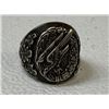 Image 1 : NAZI GERMANY LUFTWAFFE PARATROOPER SILVER RING WITH OAK LEAVES ENGRAVED